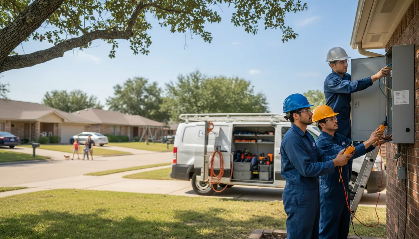 Certified electrician providing emergency electrical services in Palmer, TX